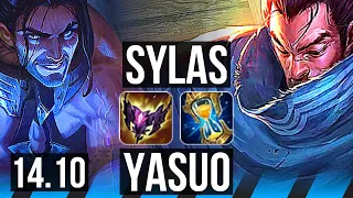 SYLAS vs YASUO (MID) | 50k DMG, 6 solo kills | KR Diamond | 14.10