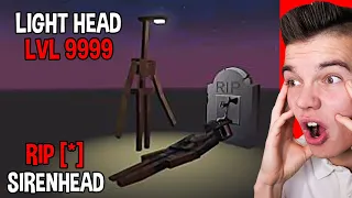 SIREN HEAD vs LIGHT HEAD w Minecraft! (śmieszna animacja)