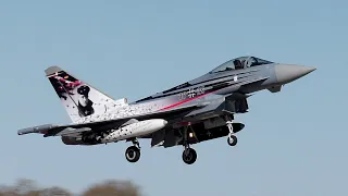 [4K] Airplane Spotting TaktLwG 71 Richthofen I Eurofighter I Baron Spirit / Takeoff,Landing