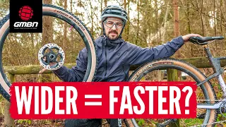 Are Wider MTB Rims and Bigger Tyres Faster?