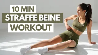 STRAFFE BEINE WORKOUT FÜR ZUHAUSE | 10 MIN | Beine & Unterkörper trainieren | Tina Halder