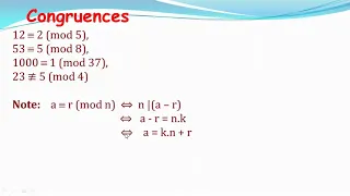 Residue classes modulo n