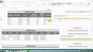 Excel - Função SE Condicional com Porcentagem