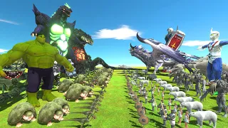 White War - White Team VS Green Team - Animal Revolt Battle Simulator