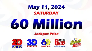 May 11, 2024 - SATURDAY PCSO Lotto Daily Result