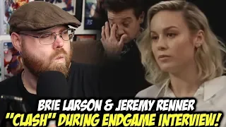 Brie Larson and Jeremy Renner "CLASH" During Endgame Interview!!!