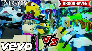 PIGGY VS BROOKHAVEN! - (ROBLOX RAP BATTLE) 🎵 OFFICIAL MUSIC VIDEO- RED NINJA ANIMATION #BLOXYAWARDS