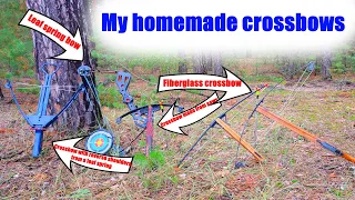 I shoot from my homemade crossbows.