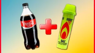 Что будет если в Колу добавить ГАЗ ? Coca Cola + gaz =Mega ROCKET