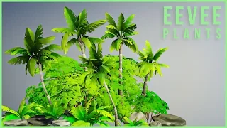 Create simple plants in Blender 2.8 - Eevee island environment beginner tutorial pt. 2