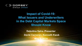 Impact of COVID-19: What Issuers and Underwriters In the Debt Capital Markets Space Should Know