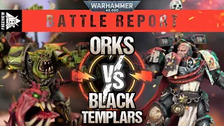 Orks vs Black Templars 2000pts | Warhammer 40,000 Battle Report