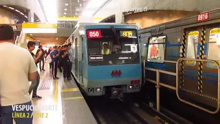 Metro de Santiago - NS88 | Viaje por Línea 2 en el único tren mexicano Concarril (ida y vuelta)