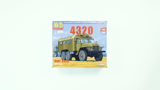 Сборная модель AVD УРАЛ-4320 КУНГ. Распаковка модели