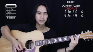 Hurt Guitar Tutorial - Johnny Cash Guitar Lesson 🎸 |Tabs + Easy Chords + Guitar Cover|