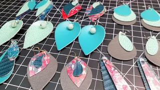 Die Cut Jewelry Using Faux Leather Scraps & Cardboard Gel Prints!