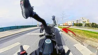 BIKER LAUNCHED INTO THE AIR - Crazy & Hectic Motorcycle Moments