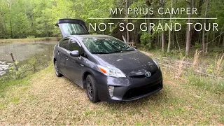 Prius Living- Full Camper Tour (with toilet and running water)