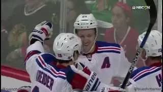 Rangers at Blackhawks - 10/7/15 - Derek Stepan goal