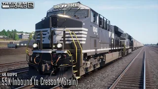 55K Inbound to Cresson (Grain) - Horseshoe Curve - ES44AC - Train Sim World 2