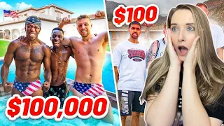 reacting to SIDEMEN $100,000 vs $100 HOLIDAY (USA EDITION)