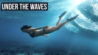 SWIMMING INTO THE BIGGEST WAVES IN FIJI
