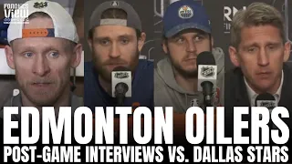 Leon Draisaitl, Mattias Janmark, Corey Perry & Kris Knoblauch on Edmonton Oilers GM4 Win vs. Dallas