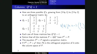 Lecture4: 1.5&1.6: Orthogonal Matrices & Eigenvalues Eigenvectors, Math405 Learning From Data