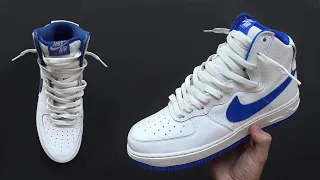 HOW TO LACE NIKE AIR FORCE HIGH 1 LOOSELY | NIKE AIR FORCE HI LACES STYLE