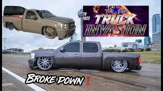 bagged truck on intros 28's breaks down