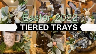 TIERED TRAY EASTER IDEAS TIERED TRAY DECORATING | DIY CHOCOLATE BUNNIES TIERED TRAY DECORATE WITH ME