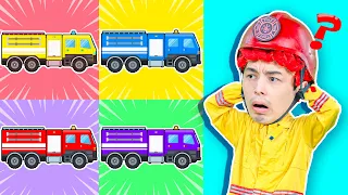 Where Is My Car Song? Five Little FIRE TRUCKS | Funny Kids Songs by Wolfoo Family Song