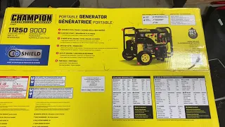 Champion Portable Generator 9000 watts purchased from Costco