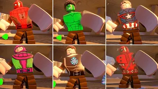 All Characters Perform Cal Johnson Transformation Animation in LEGO Marvel's Avengers