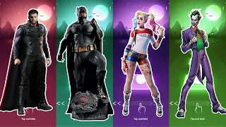 Tiles Hop SuperHero, Thor vs Batman vs Harley Quinn vs Joker