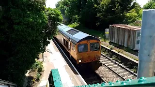 Freight trains at Trimley station 3/6/23 #railway #trimley #class66 #freightliner #gbrf #train