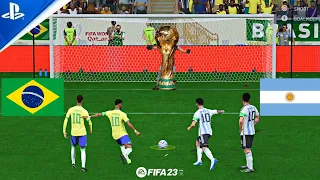 MESSI VS NEYMAR FIFA 23 ARGENTINA VS BRAZIL FIFA WORLD CUP FINAL PENALTY SHOOTOUT