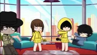 Little Nightmares - i say you crazy meme - gacha - mono and six ft Raincoat girl and Runaway kid