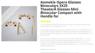 Aomekie Opera Glasses Binoculars 3X25 Theater Glasses Mini  | Review and Discount