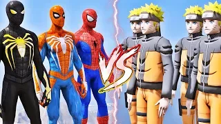 Time HOMEM ARANHA vs Time NARUTO - GTA V Mods