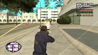 Gang Wars with a 4 Star Wanted Level - part 3 - GTA San Andreas - from the FPV Starter Save