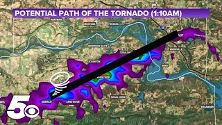 Tornado touchdown in Arkansas from Logan County to Johnson County