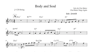 Body and Soul/ Chet Baker solo transcription