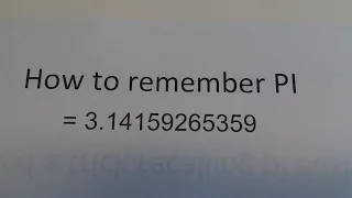 How to Remember Pi - Simple and Easy Tips and Tricks - Step by Step Tutorial