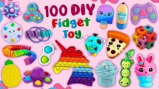 100 DIY FIDGET TOYS IDEAS - VIRAL TIKTOK FIDGET TOYS - POP IT - SQUISHY and more..