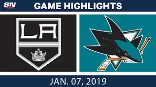 NHL Highlights | Kings vs. Sharks - Jan. 7, 2019