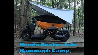 Honda Ruckus Solo Hammock Motocamping