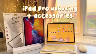 [sub] iPad pro 2020 11” unboxing + accessories haul 🍎