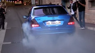 RENNtech Mercedes E55 AMG V8 Kompressor Doing a HUGE Burnout in Monaco!