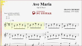 Schubert, Ave Maria, guitar demo